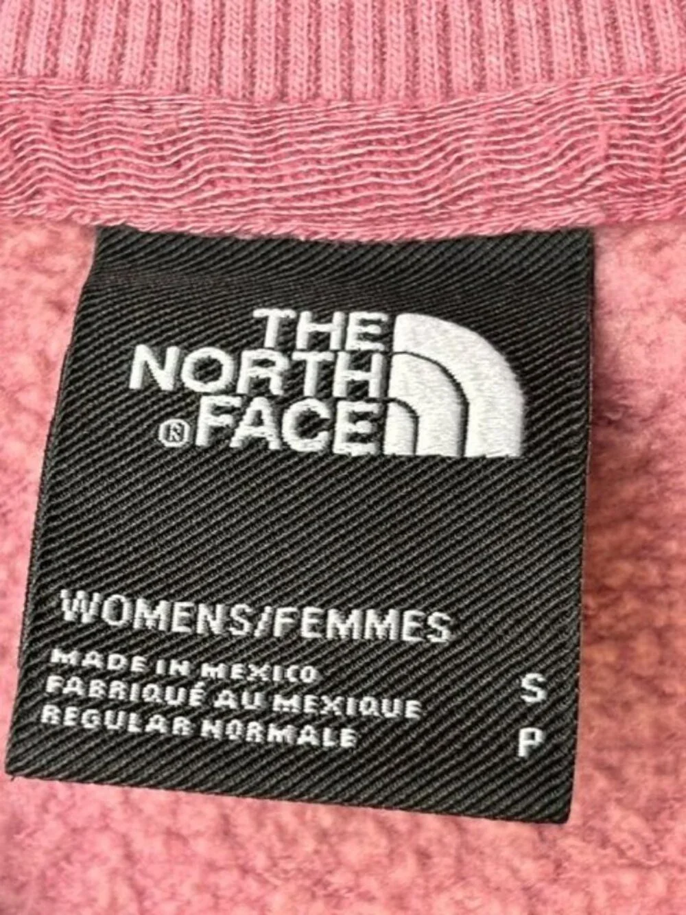 The North Face Women's Pink Crewneck Sweatshirt Small Fleece Logo Pullover